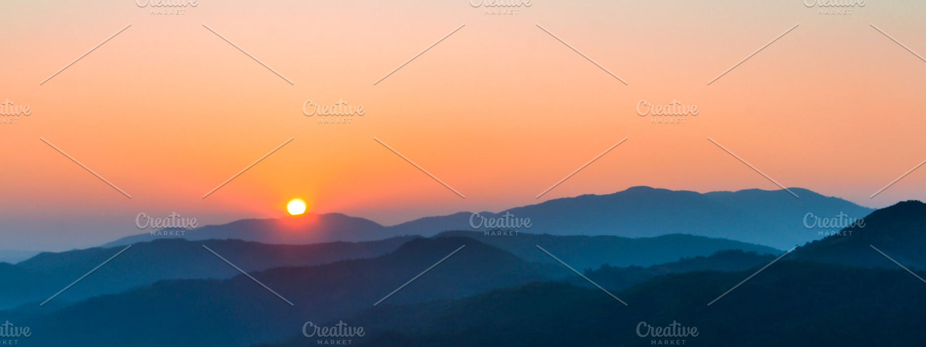 Sunrise on mountain featuring autumn, background, and beautiful, a Nature Photo by Artmeesri