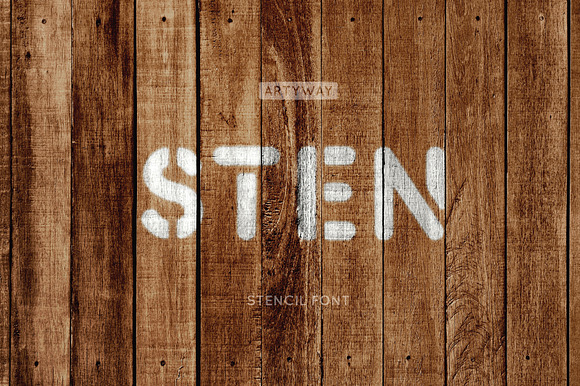 Stencil Awesome Font preview 7
