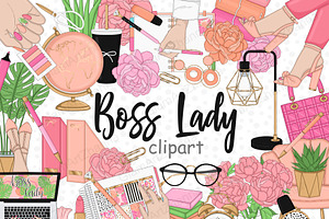Boss Lady Clip Art, a Work Illustration by GlamArtZhanna