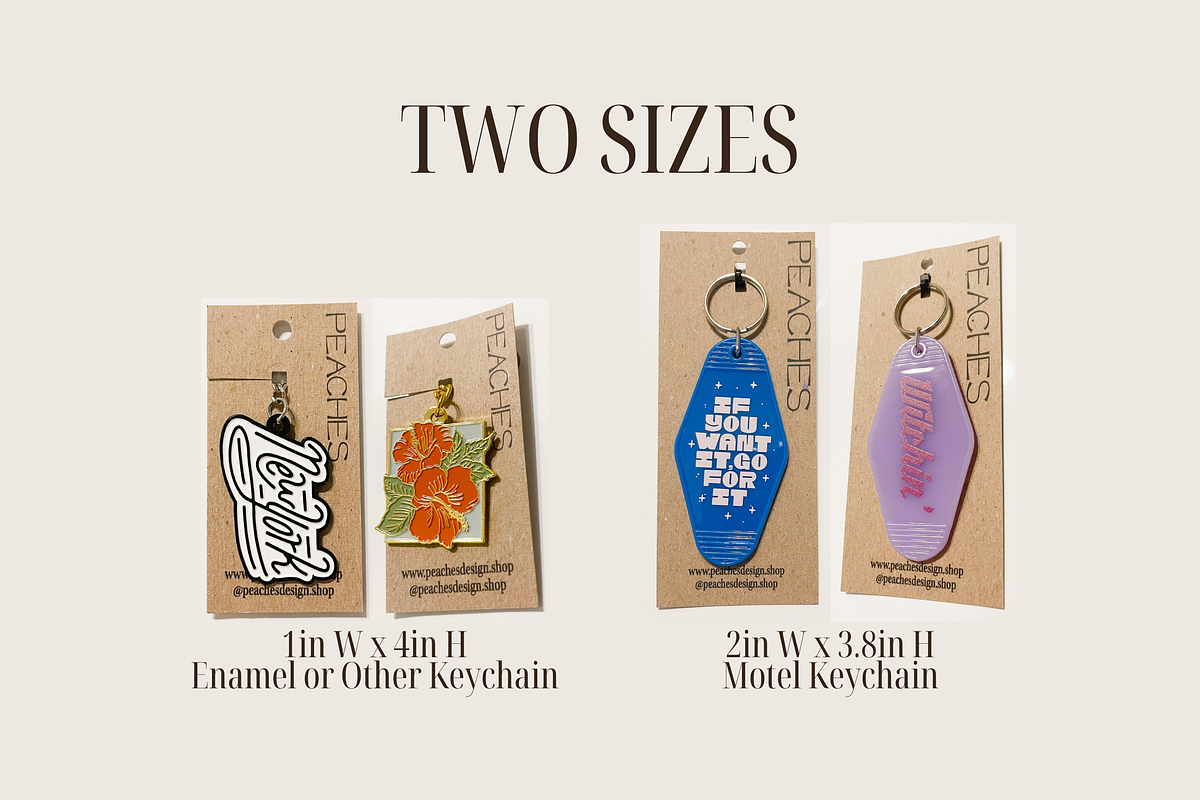Keychain Hangtag Canva Template, a Stationery Template by Peaches Design (Photo 3 of 3)