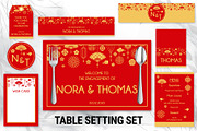 Oriental Asian Table Setting Set, a Templates & Theme by DickyJiang Illustrations (Thumbnail 1 of 3)