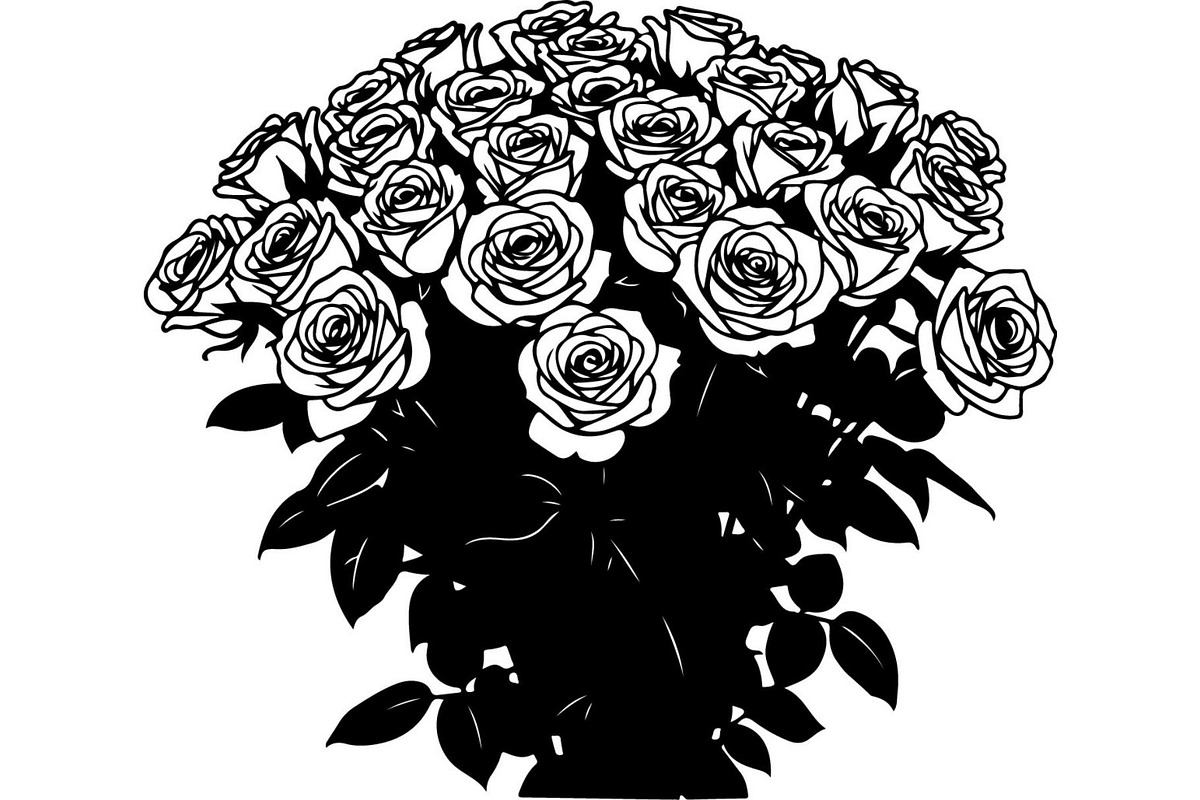 Wedding Flower Bouquet Silhouette, an Object Graphic by Creativeshirt (Photo 19 of 20)