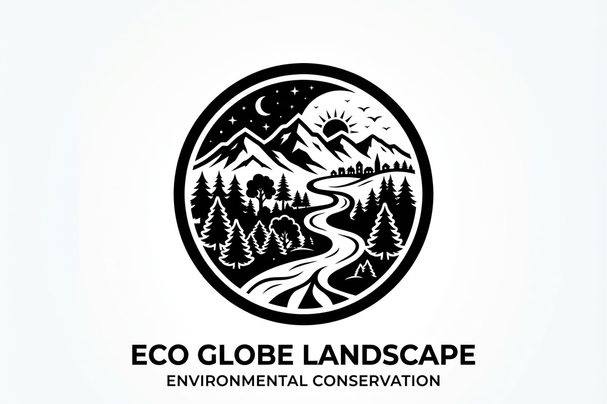 60 Eco Globe Landscape Silhouette, a Technology Illustration by Amazin_art (Photo 2 of 29)