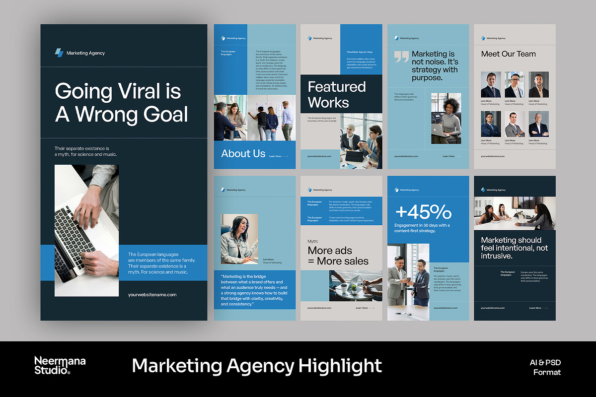 VIRYA | Marketing Agency Story, a Social Media Template by Neermana (Photo 1 of 4)