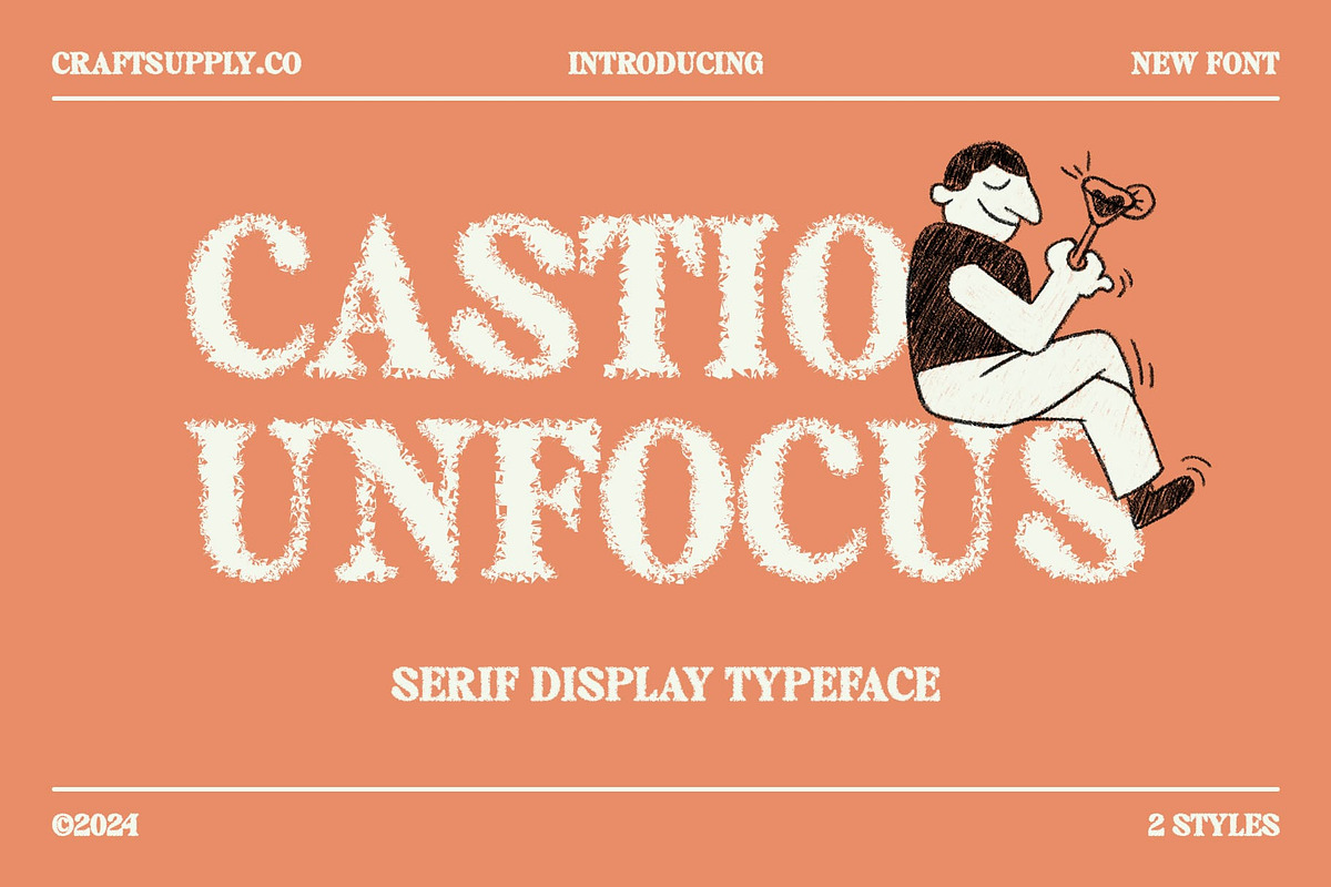 Castio Unfocus, a Serif Font by Craft Supply Co. (Photo 1 of 8)