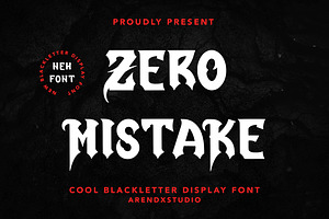 Zero Mistake - Cool Blackletter Font