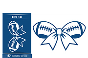 Football-Themed Bow Design, a Sport Illustration by CarWrap design (Thumbnail 5 of 5)
