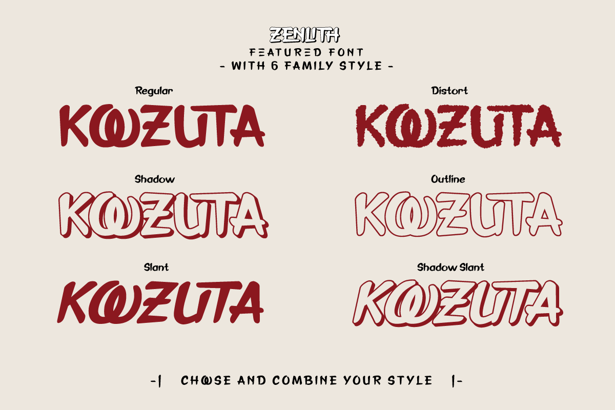 Zenlith - Japan Display Font, a Sans Serif Font by twinstd (Photo 2 of 6)