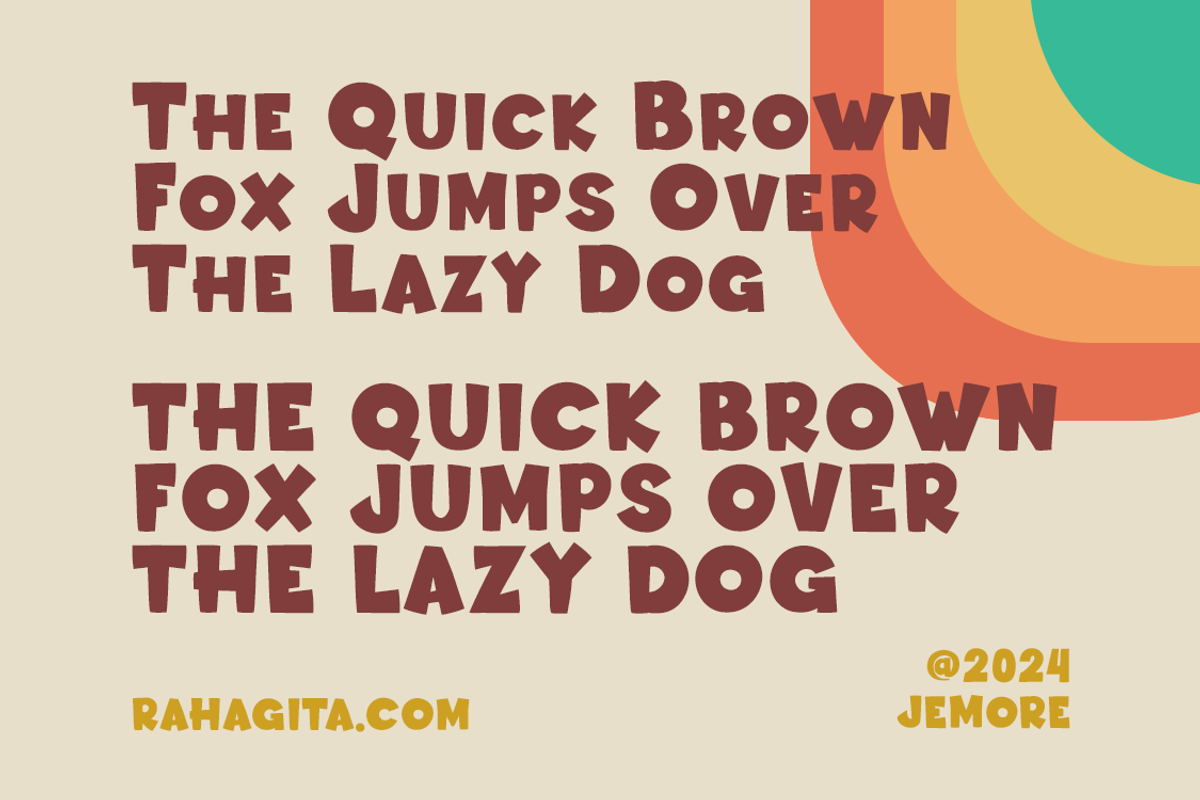 Jemore, a Sans Serif Font by Rahagita Studio (Photo 7 of 8)