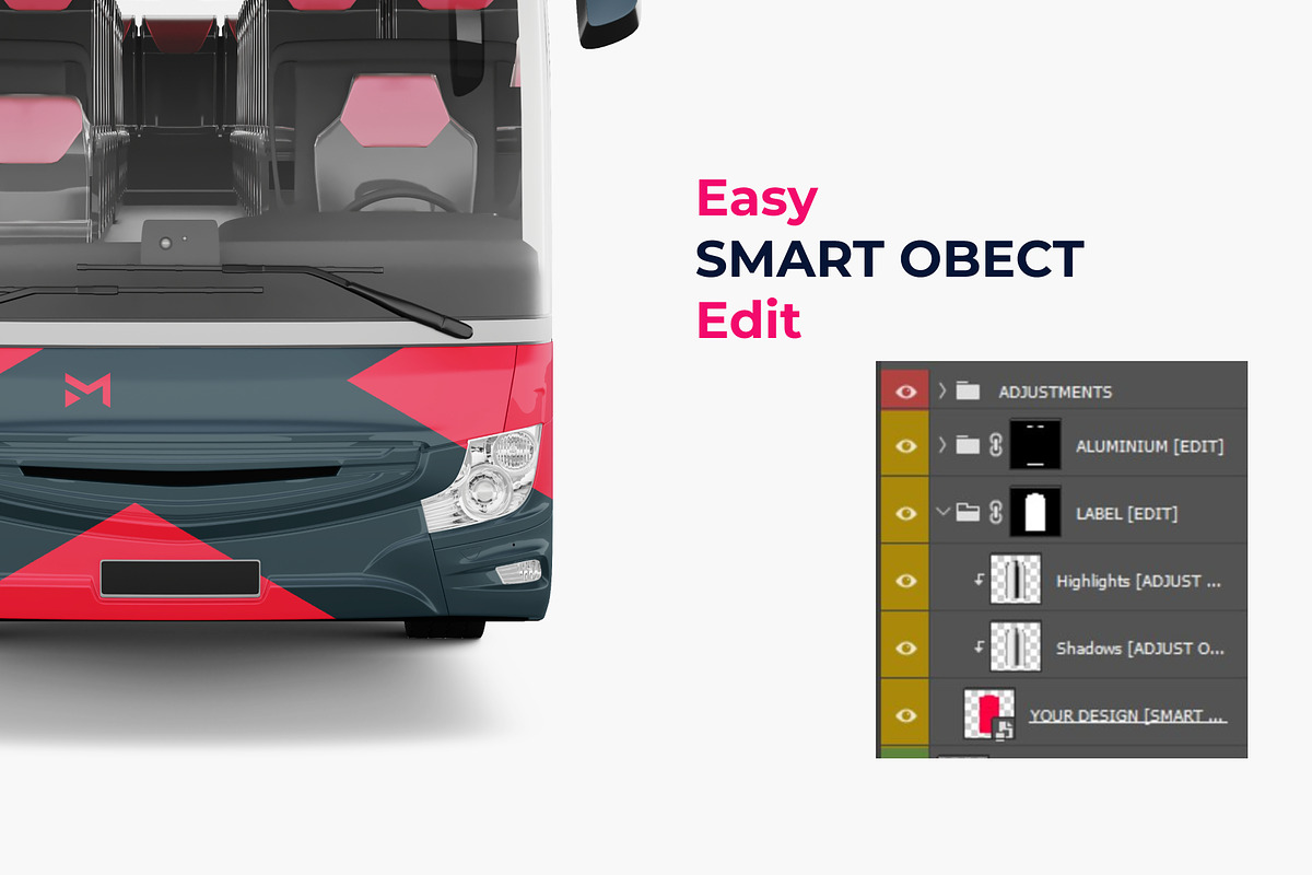 Multiple View Coach Bus Mockup, a Product Mockup by SPEED APEX (Photo 4 of 4)