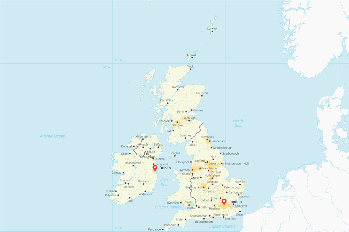 Map of the United Kingdom & Ireland, an Illustration by Vector Maps (Photo 1 of 4)