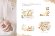 Baking at home - watercolor clipart, an Illustration by Julia M. Watercolor (Thumbnail 7 of 12)