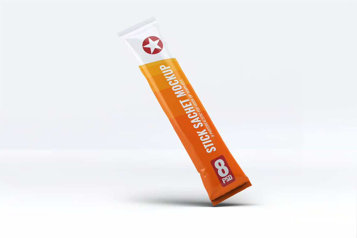Stick Sachet Mock-Up, a Product Mockup by DesignRushMarket (Photo 7 of 8)