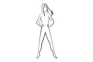 Female silhouette. Woman body, a Person Illustration by the8monkey