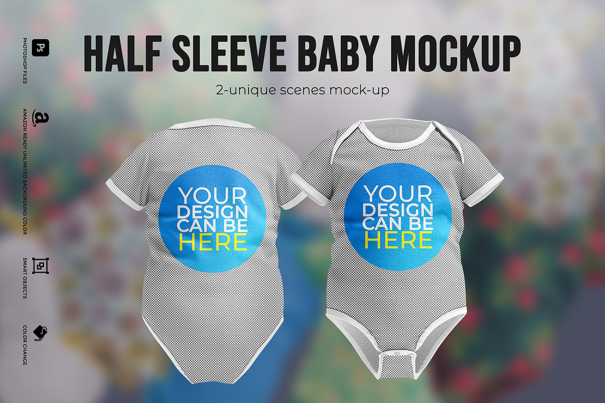 Half Sleeve Baby Mockup, a Shirt Mockup by Mock-up Store (Photo 1 of 6)