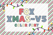 Fox Xmas-V5 Color Font, a Symbol Font by Fox7 By Rattana (Thumbnail 1 of 8)