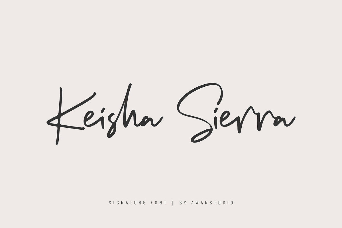 Keisha Sierra | Signature Font, a Script Font by Awanstudio (Photo 10 of 10)