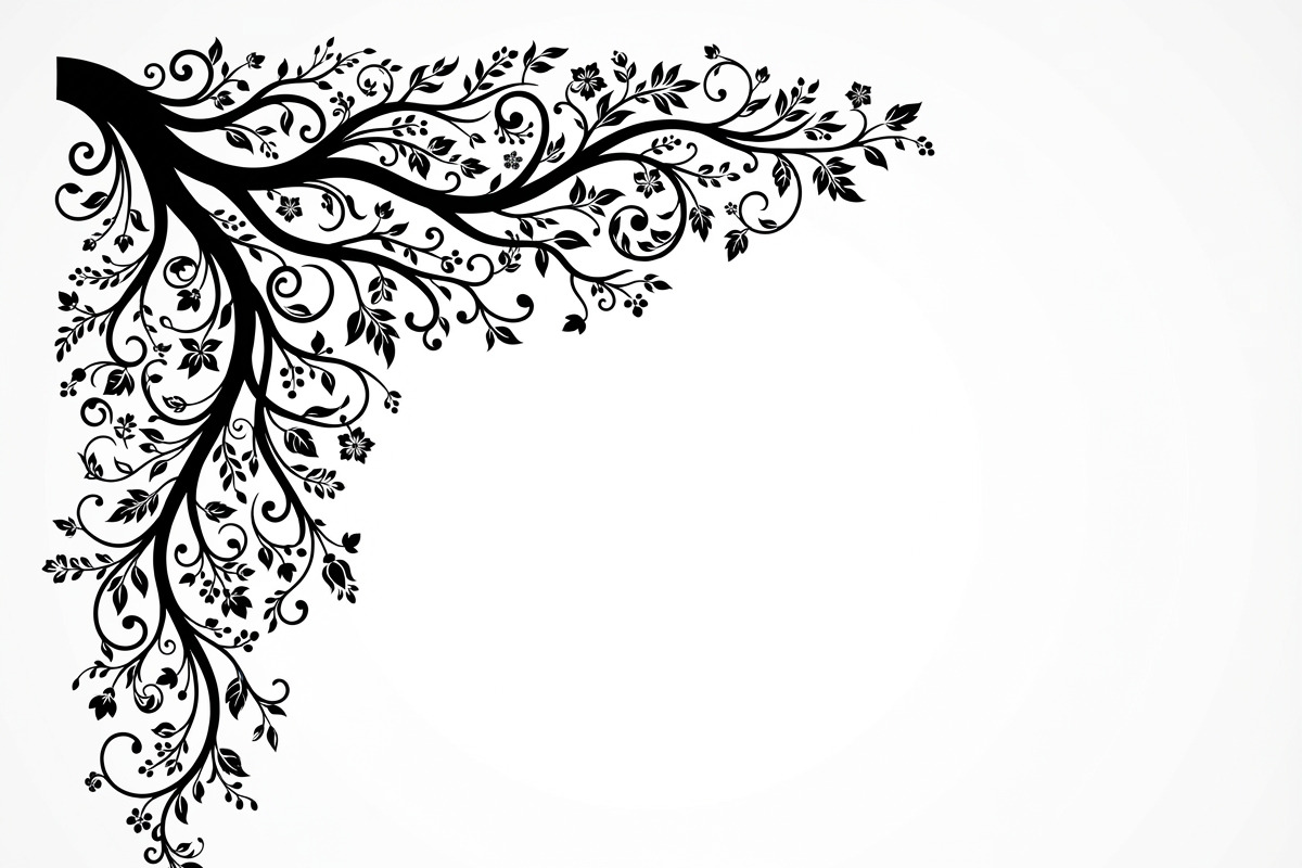 50 Tree Branch Corner Silhouette, a Decorative Illustration by Amazin_art (Photo 8 of 27)