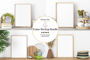 Frame Mockup Bundle - 141, a Print Template by Mockup Shop