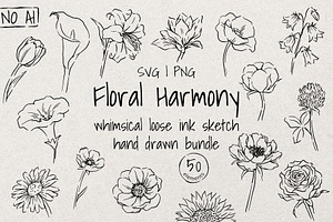 Floral Harmony, Whimsical Sketch, an Object Illustration by Artalia