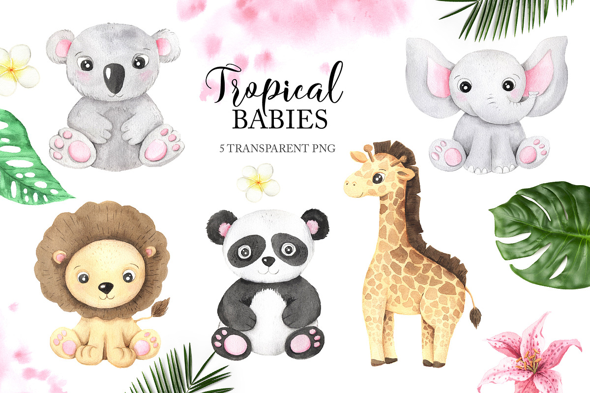 BUNDLE Watercolor Cute Animals 70%, a Graphic by LarysaZabrotskaya