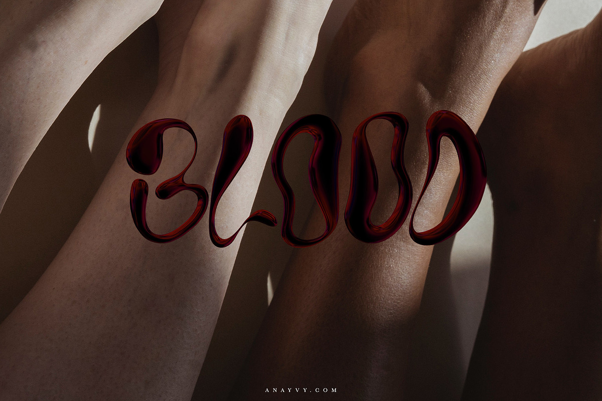 Alien Skin | liquid metal material, a Font by ana & yvy (Photo 6 of 11)