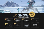 Dynamic Snow Photoshop Brushes, a Brush Add-On by Mohamed Saber (Thumbnail 1 of 4)