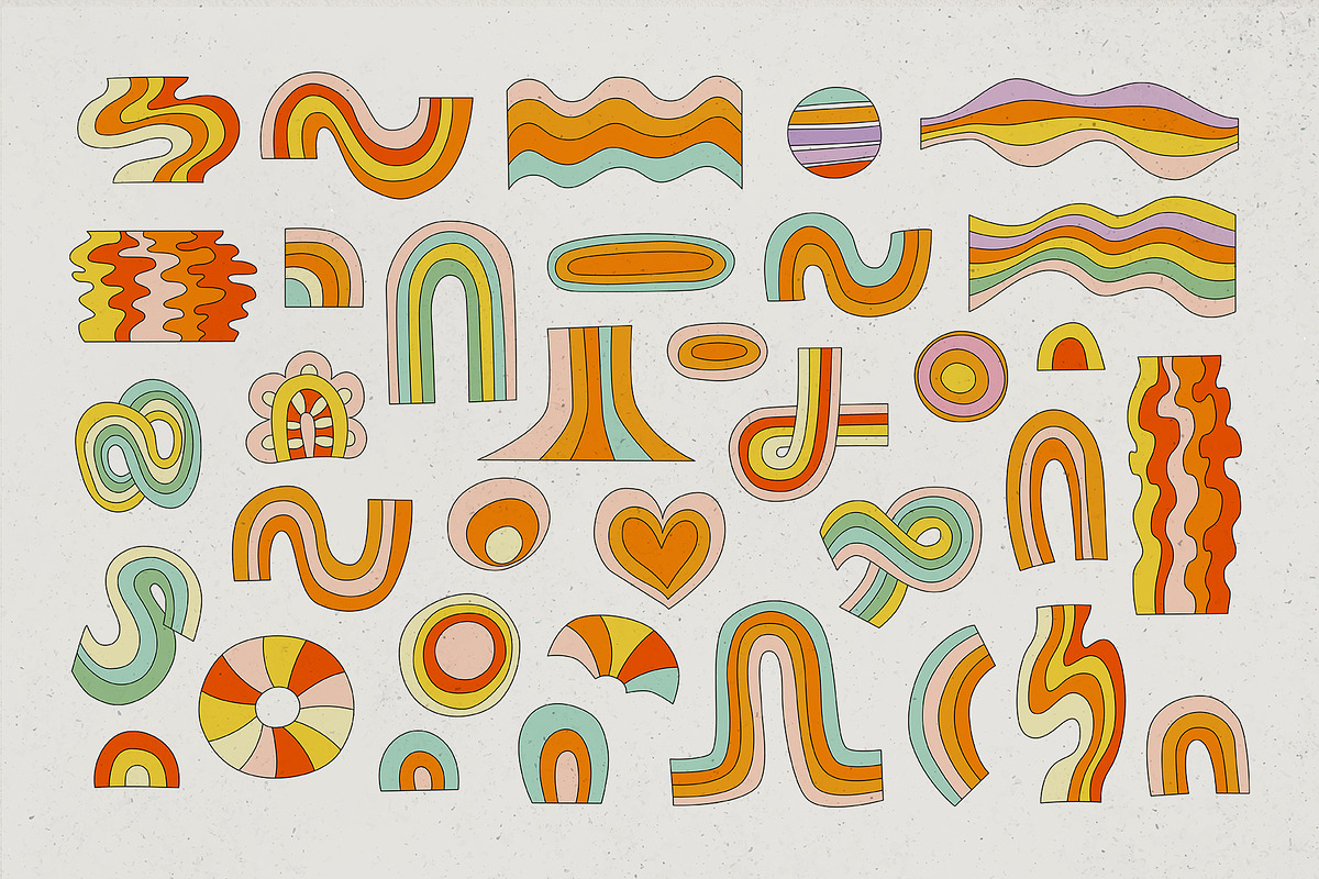 Groovy collection inspo by Retro 70s, an Object Graphic by Yamurchik (Photo 19 of 26)