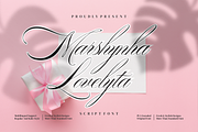 Marshynha Lovelytta - Script style, a Script Font by mahstudios (Thumbnail 1 of 8)