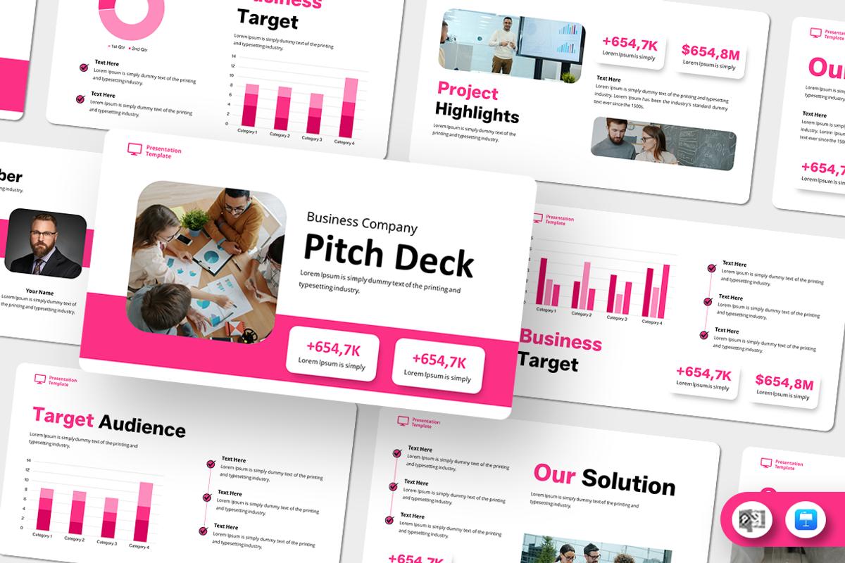 Pitch Deck - Keynote Template, a Presentation Template by QR Design Studio (Photo 1 of 3)