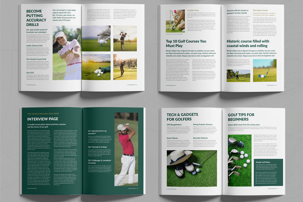 Golf Magazine Template, a Brochure Template by MightyDesign (Photo 3 of 6)