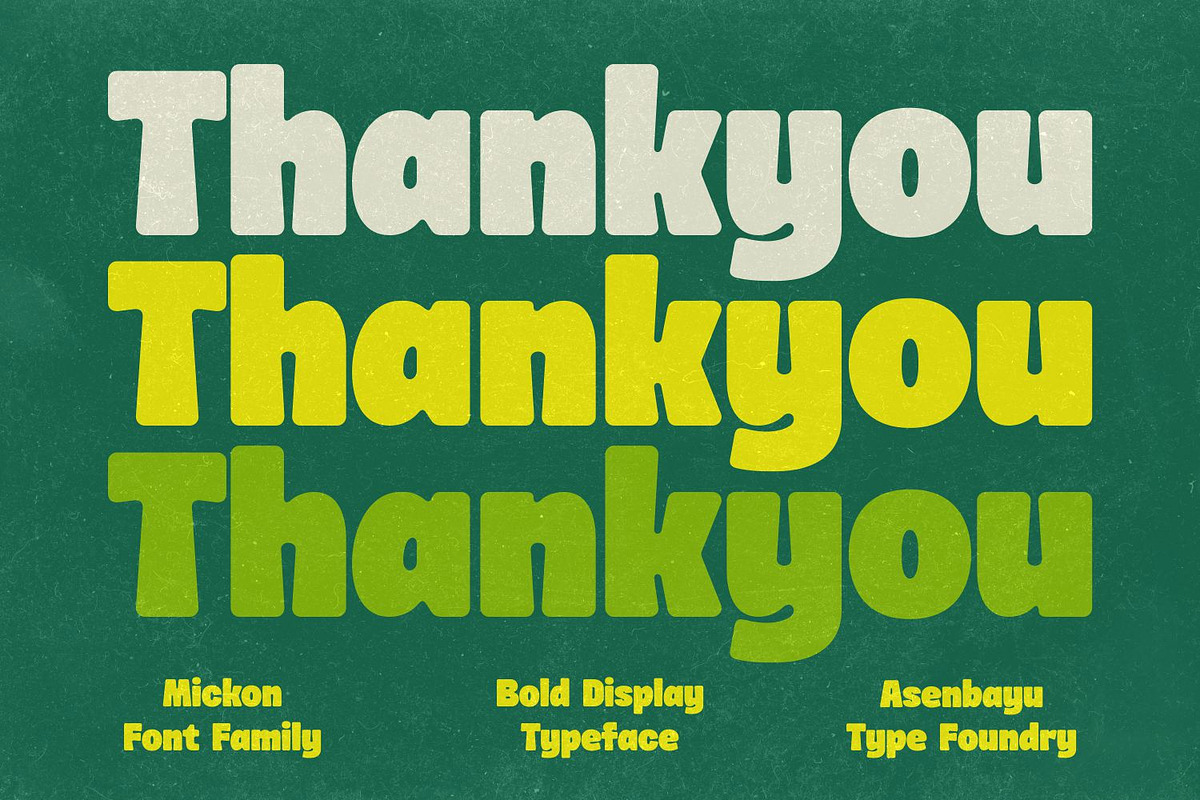 Mickon Font Family, a Sans Serif Font by Asenbayu (Photo 15 of 15)