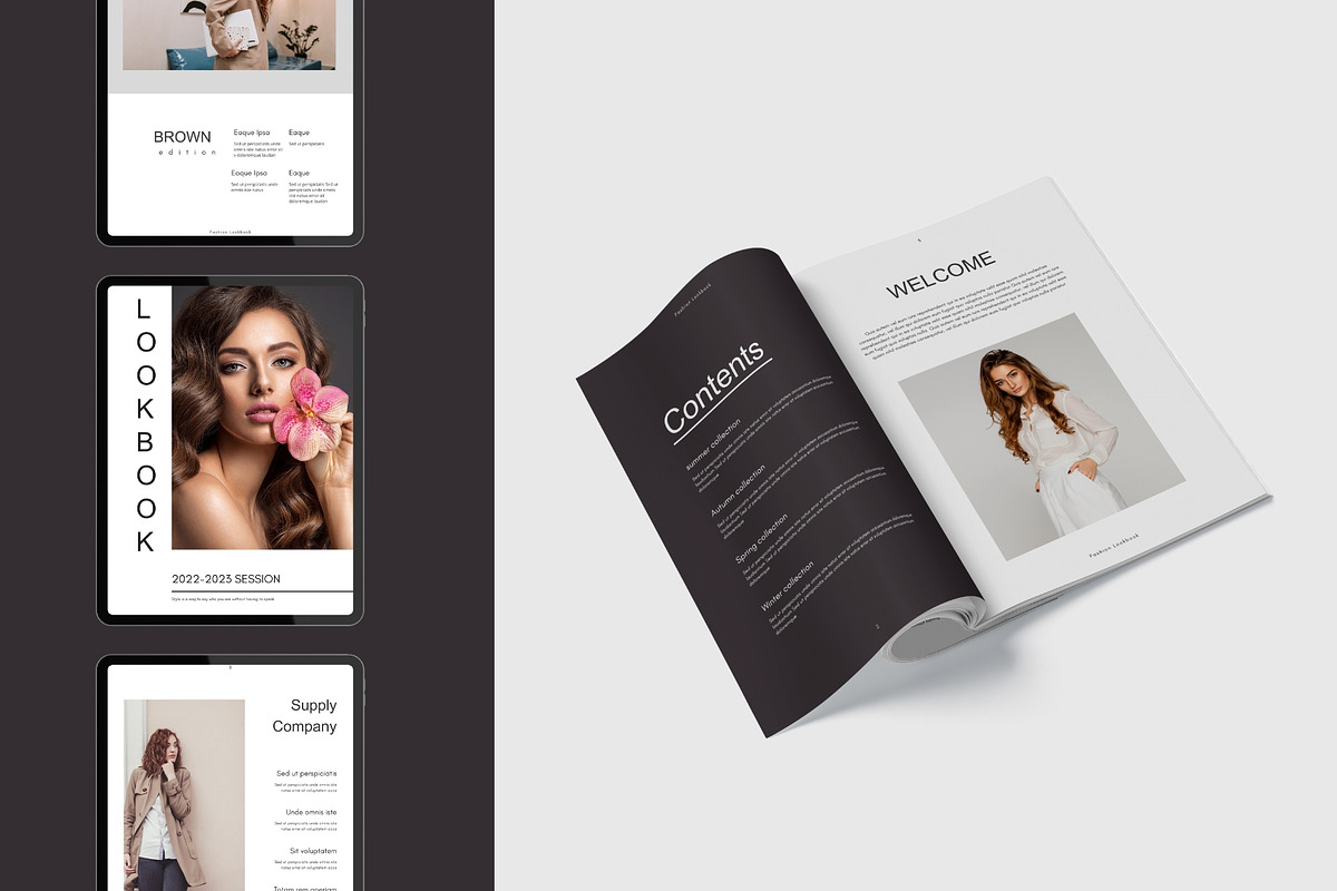 Minimal A4 & US Lookbook Template, a Brochure Template by TheBrightGrap (Photo 5 of 9)