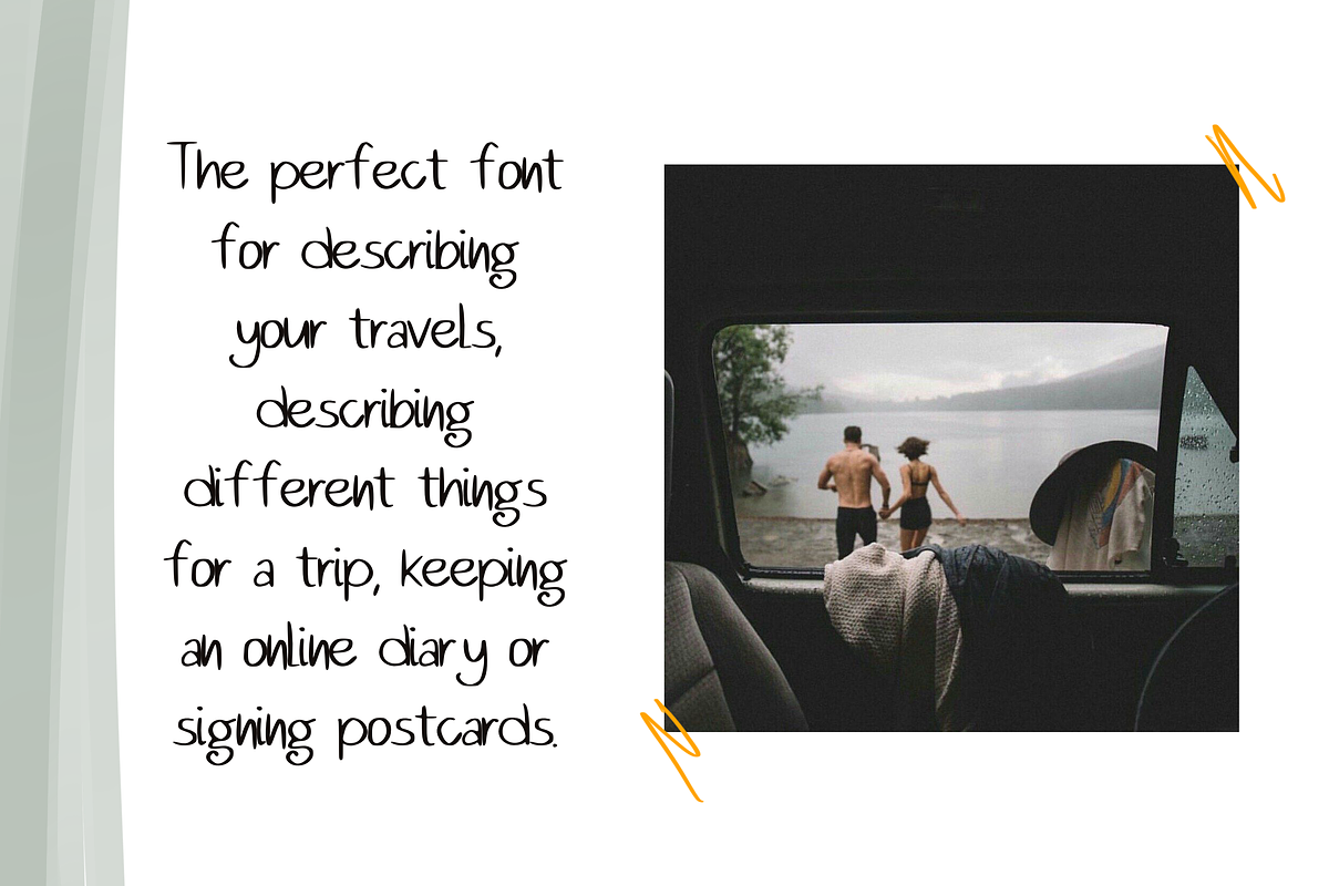 Travel Around_font, a Sans Serif Font by Allie_art (Photo 2 of 5)