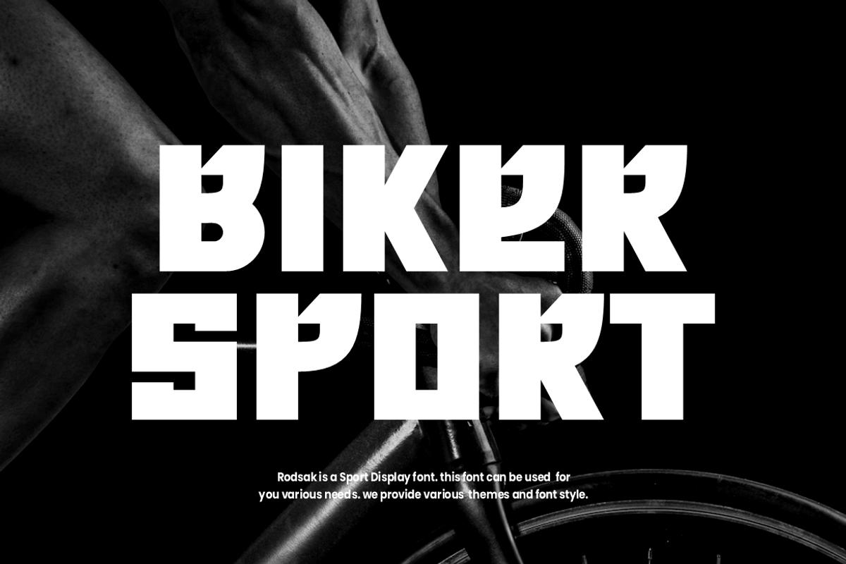 Rodsak - Sports Bold Font, a Sans Serif Font by Iqsiart Studio (Photo 3 of 8)