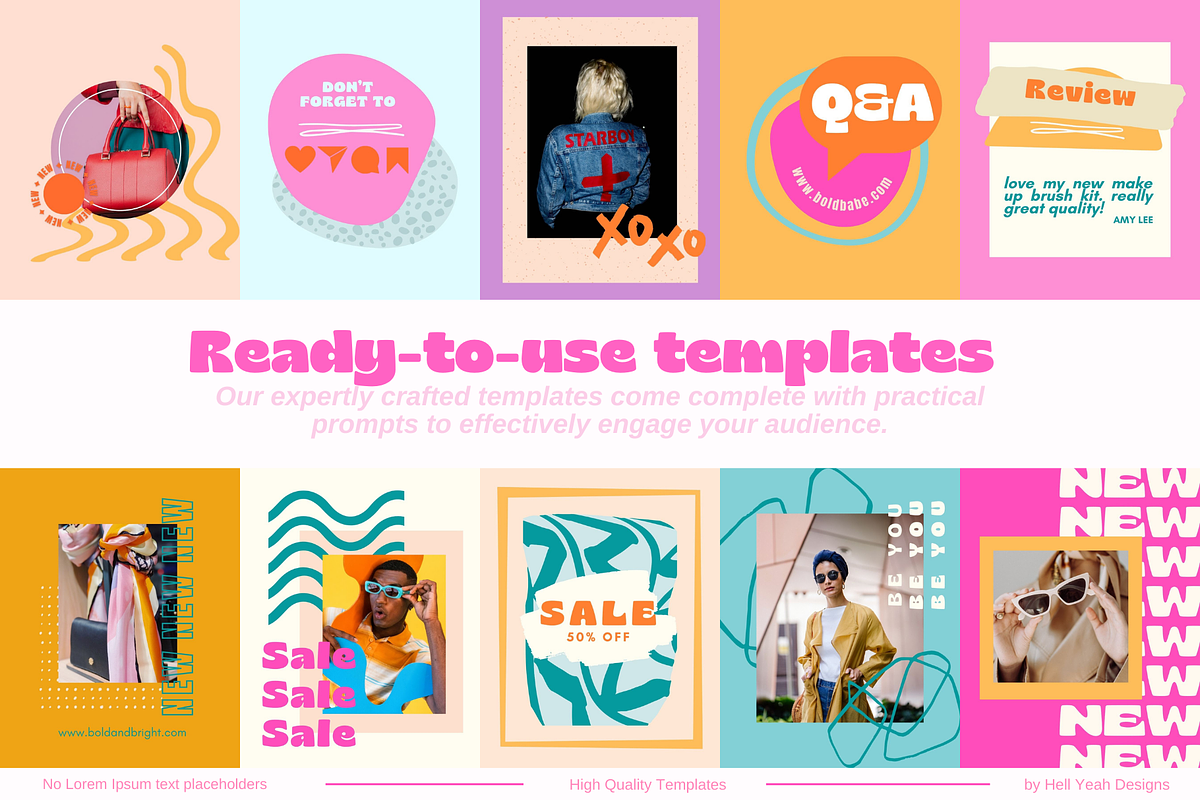 Bold Instagram Post Templates, a Social Media Template by Hell Yeah Designs (Photo 8 of 9)