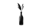 Pampas Grass Bottle Vase Bundle, an Illustration by Gaye Art (Thumbnail 3 of 31)