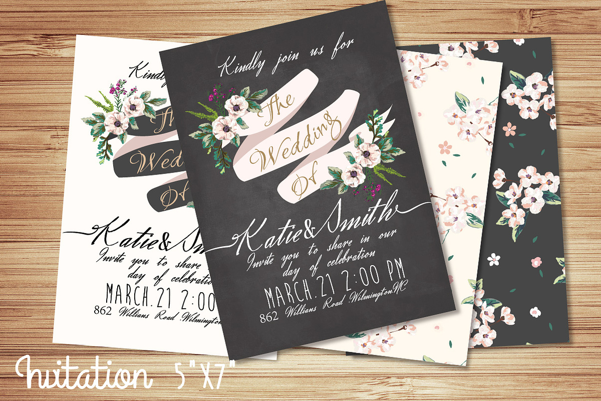 Wedding invitation suite Templates, an Invitation Template by Graphic Box (Photo 3 of 5)