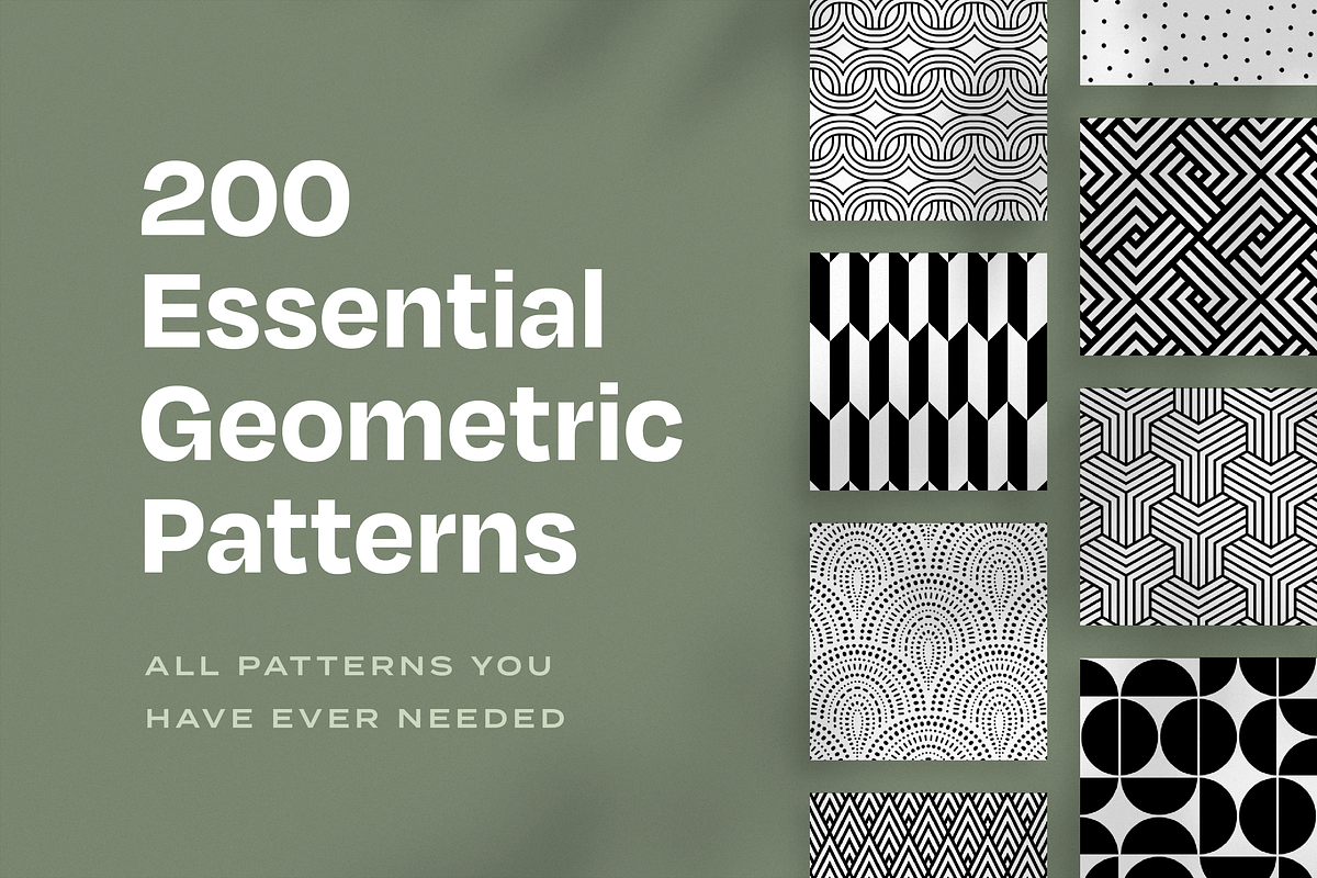 200 Essential Geometric Patterns, a Pattern Graphic by Artec Maison (Photo 1 of 15)