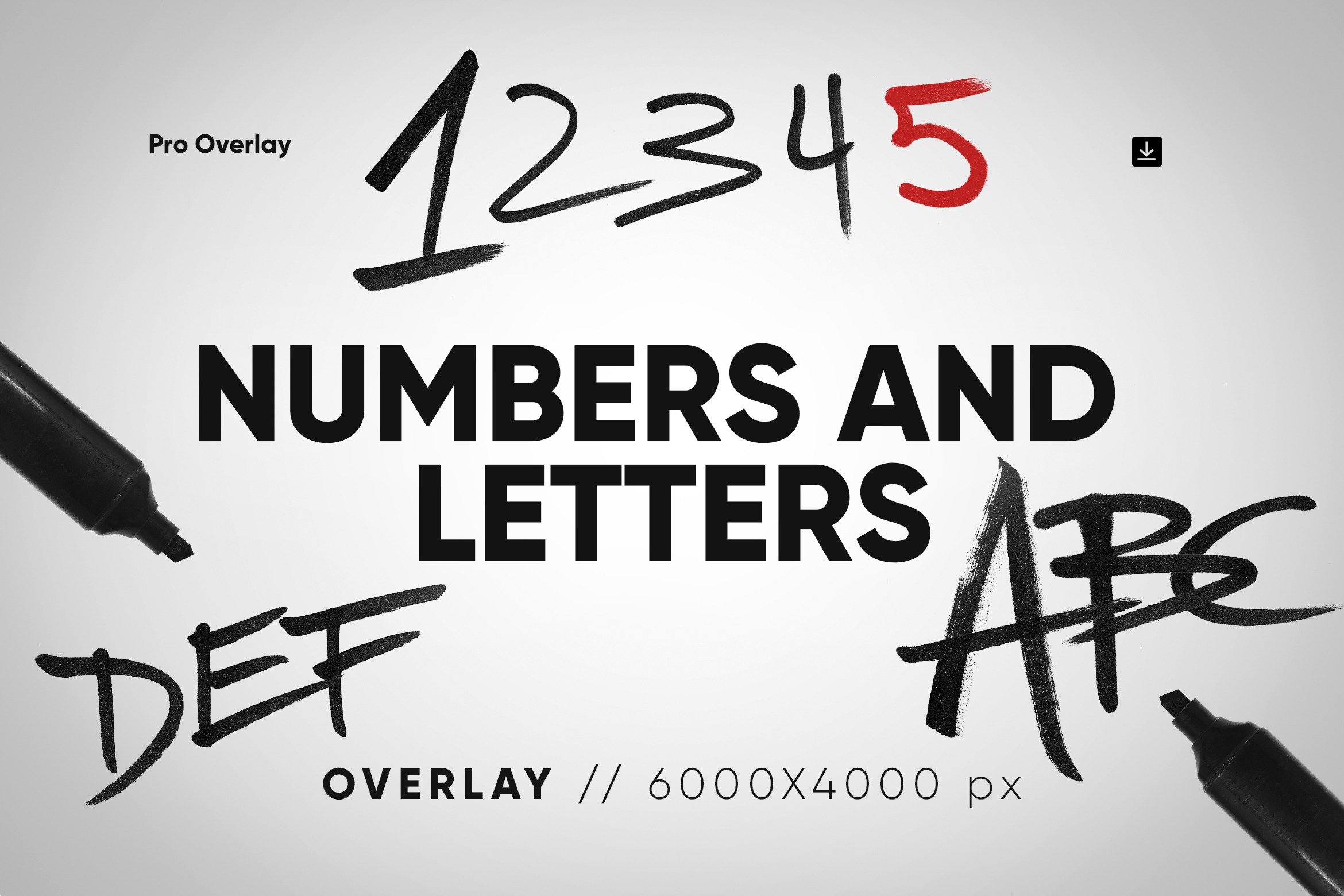 150 Marker Number and Letter Overlay, a Texture Graphic by CCPreset
