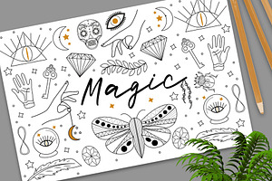 Magic Hand Drawn, Doodle, Sketch