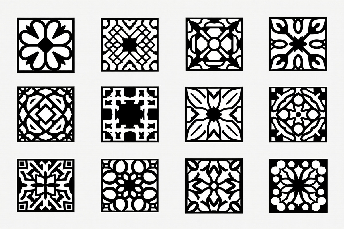 Black Decorative Laser Cut Design, an Illustration by BIPLOB EXPERT (Photo 6 of 9)
