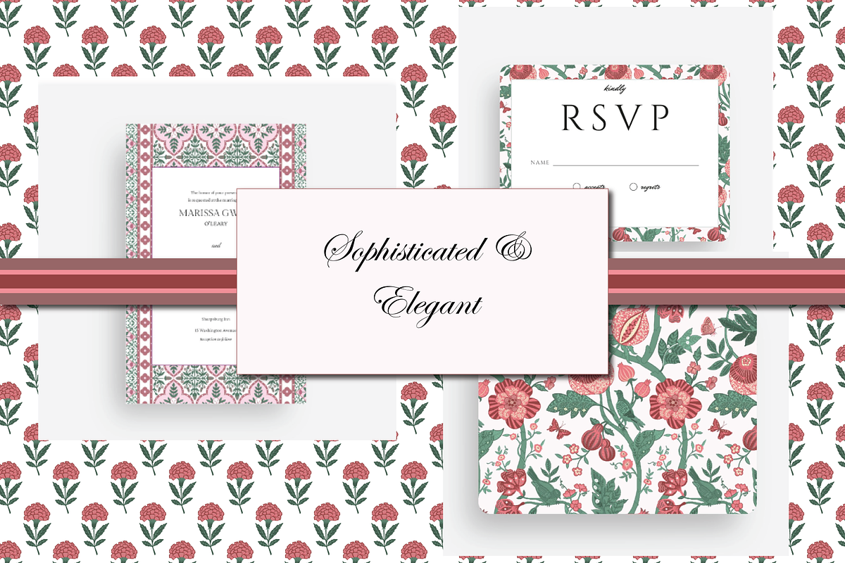 Lilac & Rose Bohemian Patterns, a Pattern Graphic by RachelStudio (Photo 7 of 10)