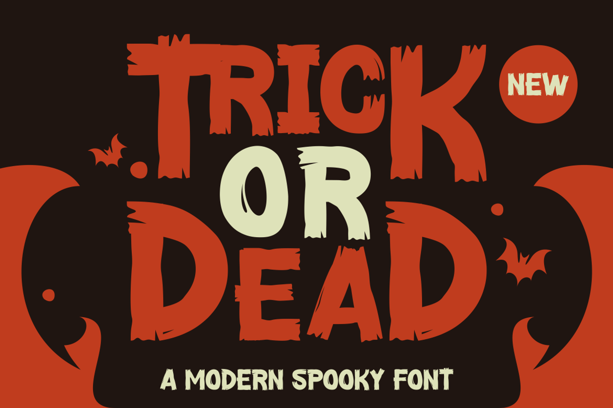 Trick or Dead - Modern Spooky Font, a Handwritten Font by MaikoHatta (Photo 1 of 5)