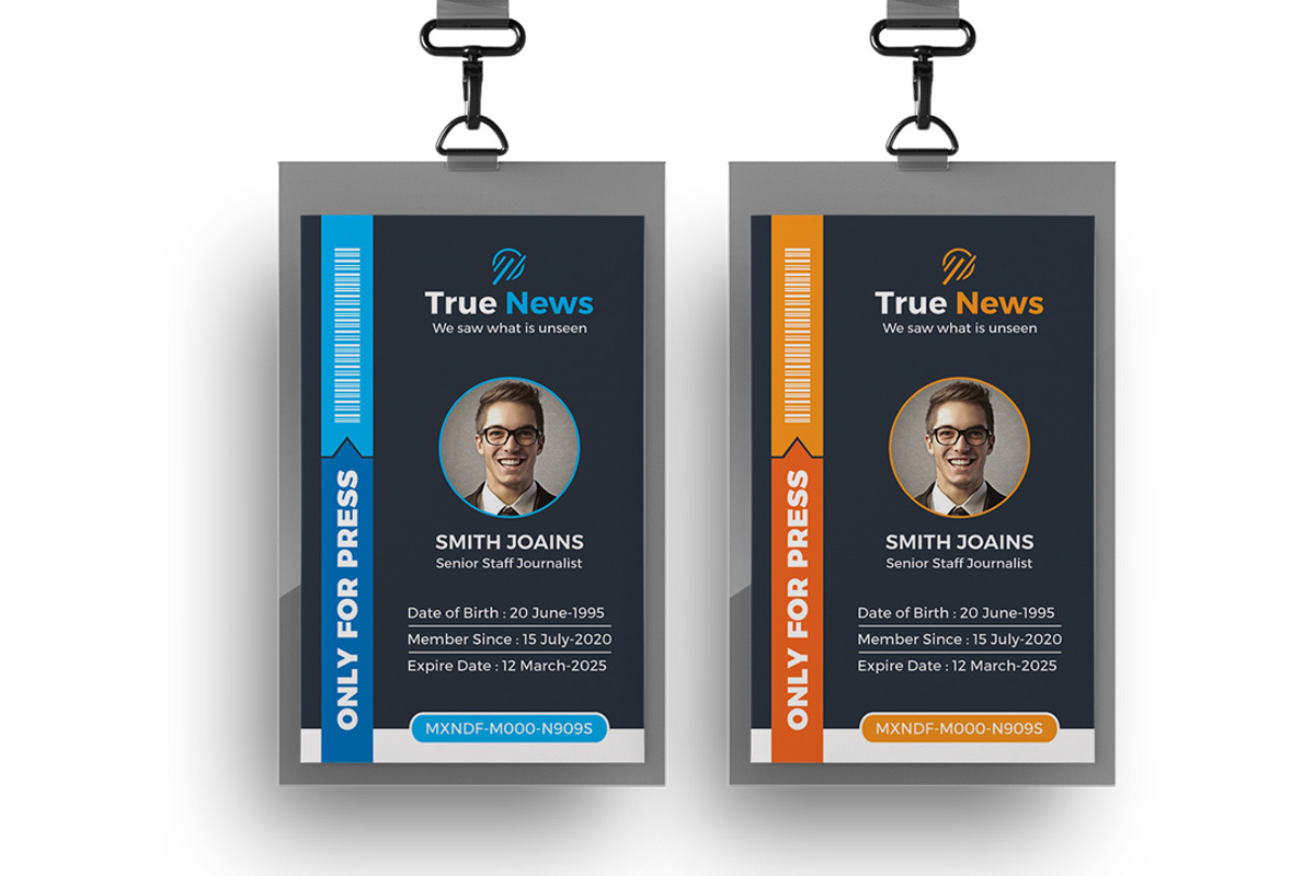 Press Pass ID Card Template, a Card Template by GoodShape (Photo 2 of 2)