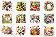 Spring clip art summer clipart, an Illustration by RobertsArt (Thumbnail 7 of 7)
