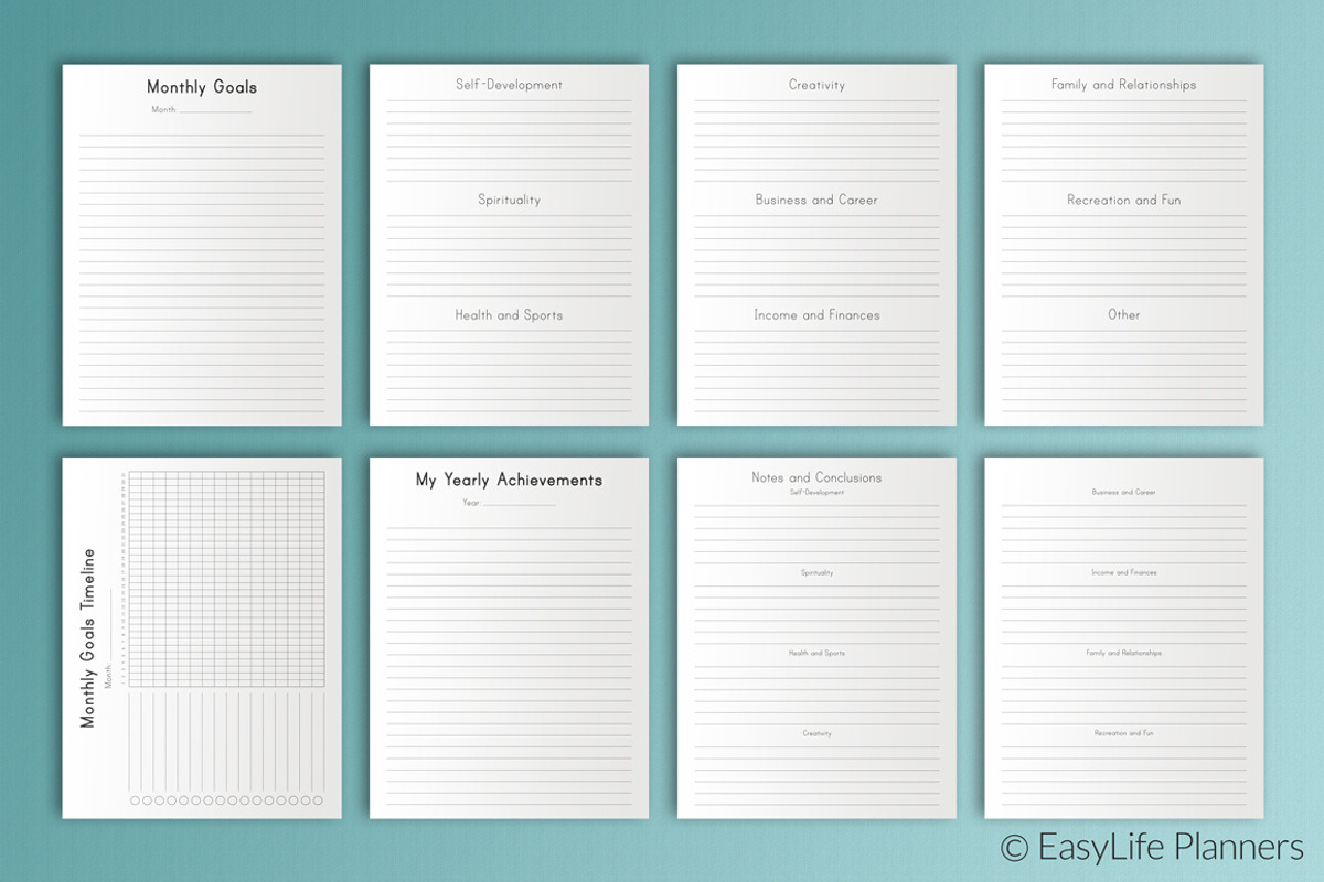 Five YEAR Plan for Big Happy Planner, a Stationery Template by EasyLifePlanners (Photo 4 of 4)