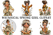 Whimsical Spring Girl Clipart, an Illustration by OK Design (Thumbnail 2 of 6)