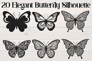 Elegant Butterfly Silhouette, an Object Graphic by Designer_Momina