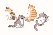 Cute Cat Illustration Pack, an Object Graphic by Sinando Studio (Thumbnail 3 of 4)